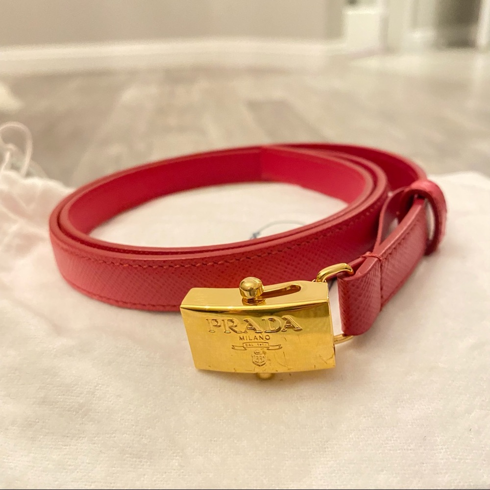 Prada Pink Leather belt